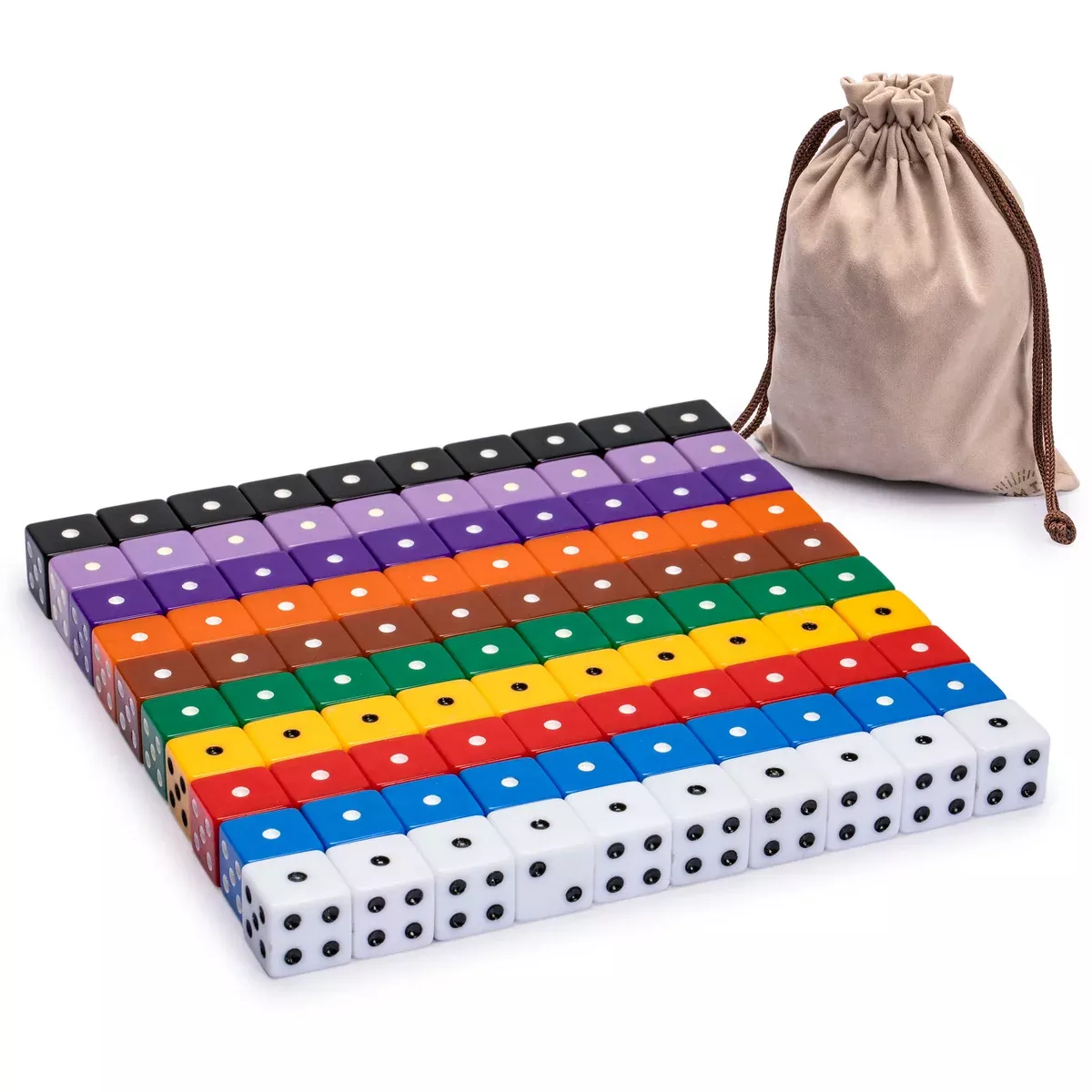 Ultimate Right Angle 6-Sided Dice - Set of 100 (16mm)