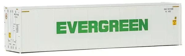 Walthers #949-8360 40' Hi-Cube Smooth-Side Reefer Container - Assembled -- Evergreen (white, green)