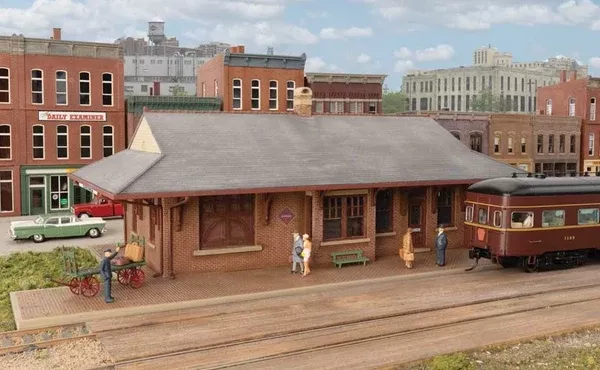 Walthers Cornerstone HO 933-3553 Pennsylvania System Brick Combination Station Kit
