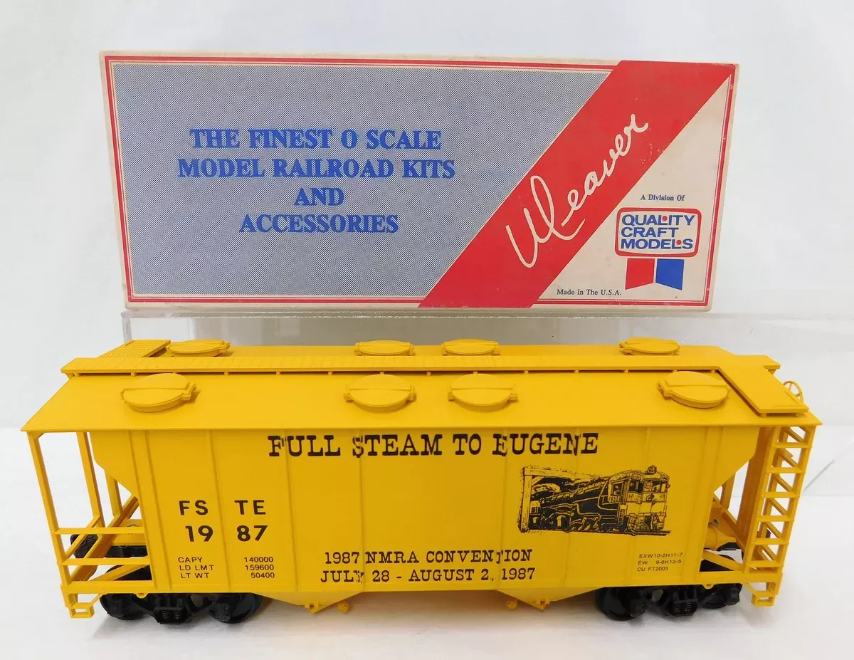 Weaver O Gauge PS-2 34' Covered Hopper 1987 NMRA Eugene Oregon Quality Craft HTF